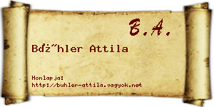 Bühler Attila névjegykártya